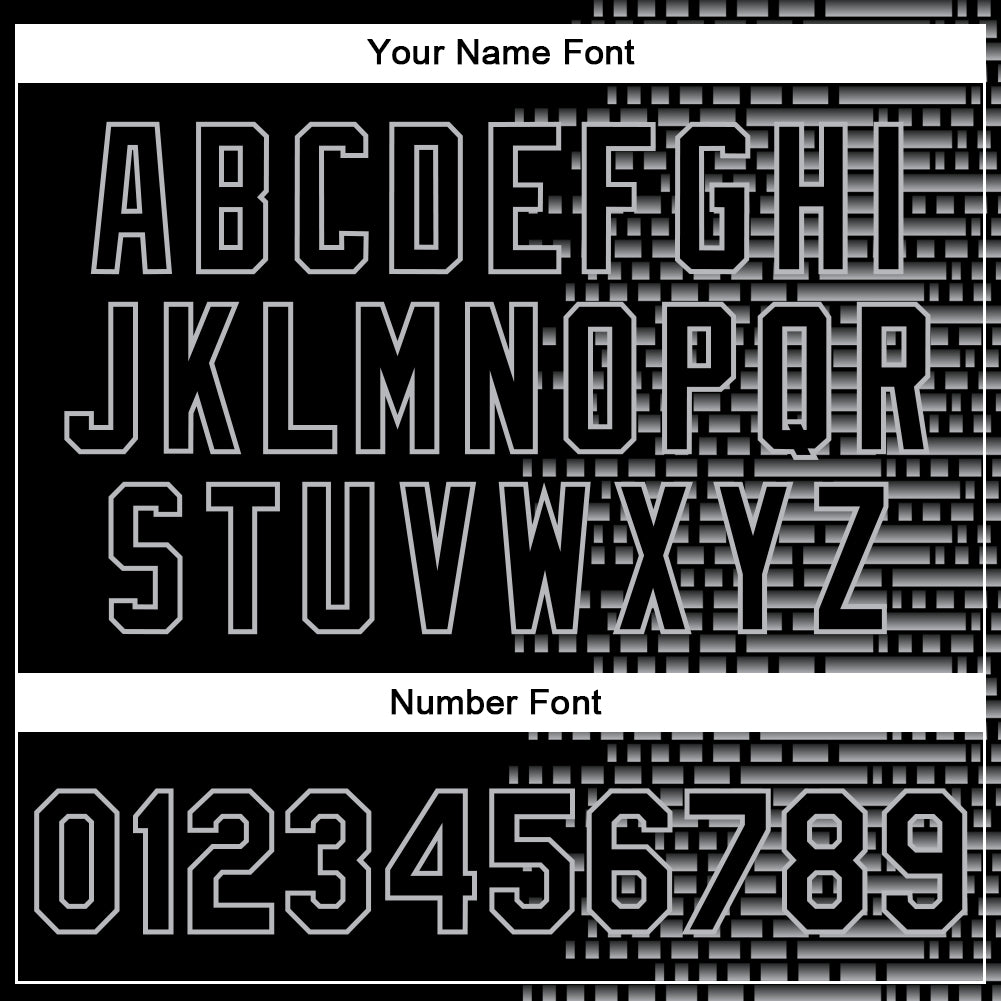 Custom Black Gray Halftone 3D Pattern Design Bomber Full-Snap Varsity Letterman Jacket