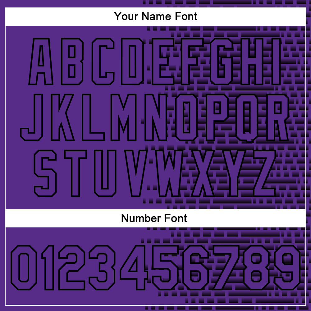 Custom Purple Black-White Halftone 3D Pattern Design Bomber Full-Snap Varsity Letterman Jacket