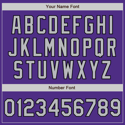 Custom Purple Gray-Black Bomber Full-Snap Varsity Letterman Two Tone Jacket