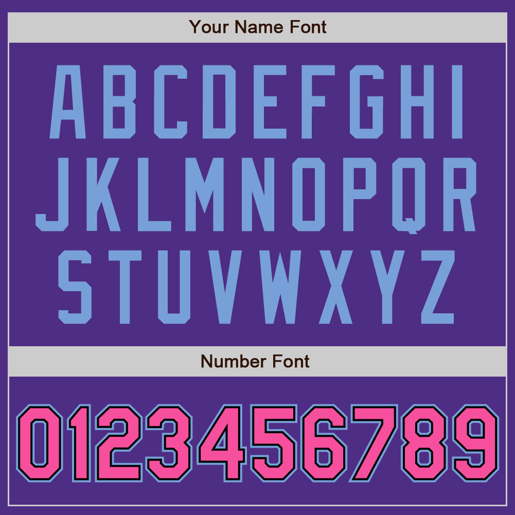 Custom Purple Pink Light Blue-Black Bomber Full-Snap Varsity Letterman Two Tone Jacket