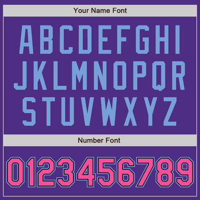 Custom Purple Pink Light Blue-Black Bomber Full-Snap Varsity Letterman Two Tone Jacket