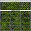 Custom Black Neon Green Check And Tiger 3D Pattern Design Bomber Full-Snap Varsity Letterman Jacket