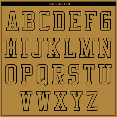 Custom Old Gold Black 3D Pattern Design Bomber Full-Snap Varsity Letterman Jacket