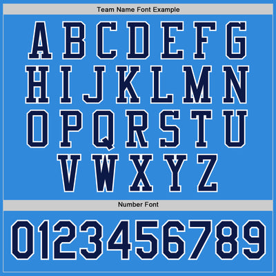 Custom Powder Blue Navy-White Bomber Full-Snap Varsity Letterman Jacket