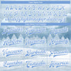 Custom White Light Blue Watercolor Winter Landscape With Snowy Trees 3D Pattern Design Bomber Full-Snap Varsity Letterman Jacket