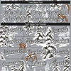 Custom Gray Black-White Winter Snowy Landscape With Deer 3D Pattern Design Bomber Full-Snap Varsity Letterman Jacket