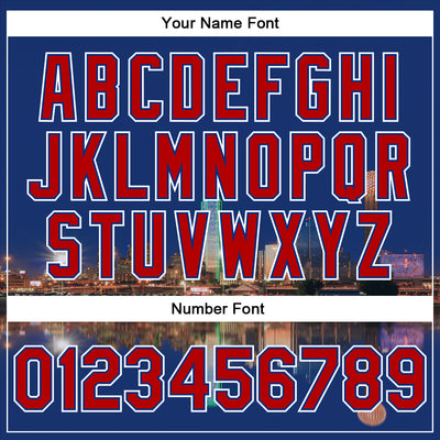 Custom Royal Red-White Dallas Texas City Edition 3D Bomber Full-Snap Varsity Letterman Jacket