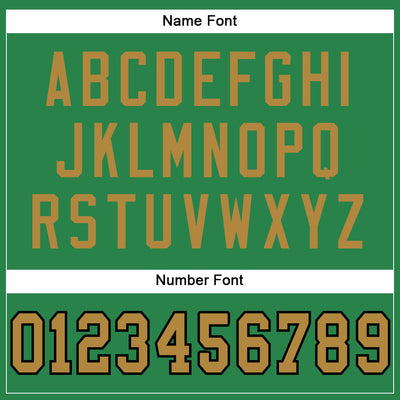 Custom Grass Green Old Gold-Black Mesh Authentic Football Jersey