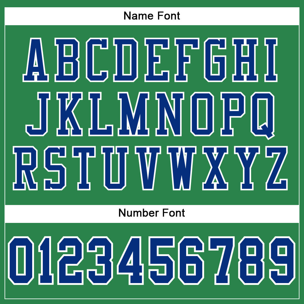 Custom Grass Green Royal-White Mesh Authentic Football Jersey