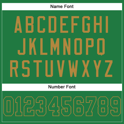 Custom Grass Green Grass Green-Old Gold Mesh Authentic Football Jersey