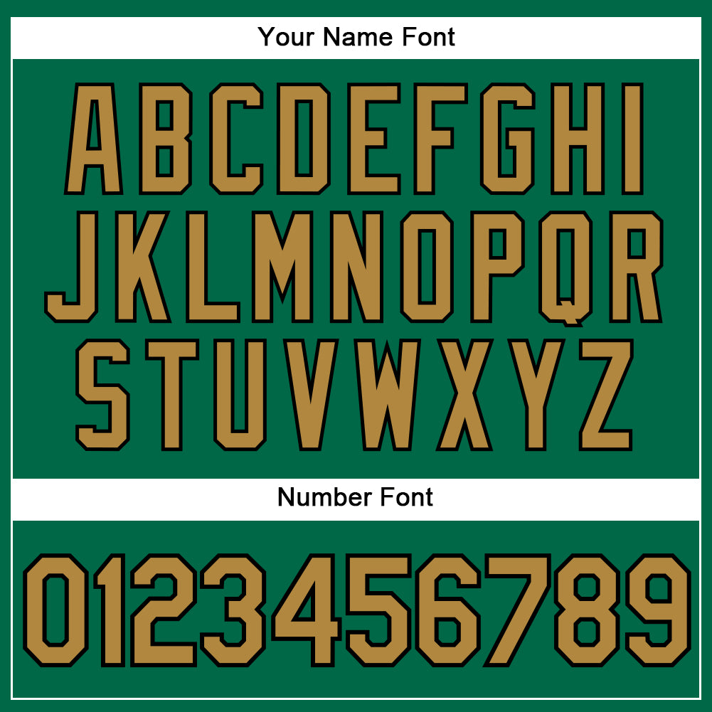 Custom Kelly Green Old Gold-Black Authentic Sleeveless Baseball Jersey