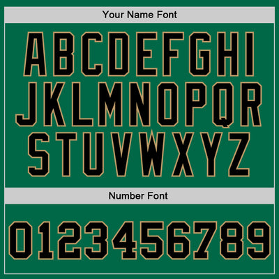 Custom Kelly Green Black-Old Gold Authentic Throwback Basketball Jersey