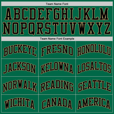 Custom Kelly Green Black-Old Gold Authentic Throwback Basketball Jersey