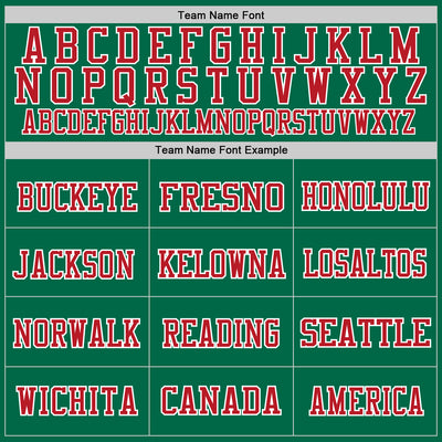 Custom Grass Green Red-Black Mesh Authentic Throwback Football Jersey