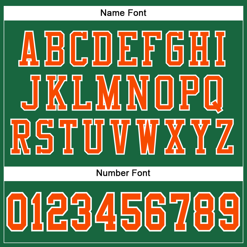 Custom Kelly Green Orange-White Mesh Authentic Football Jersey