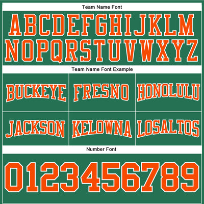 Custom Stitched Kelly Green Orange-White Football Pullover Sweatshirt Hoodie