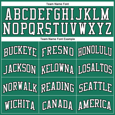 Custom Kelly Green White-Black Authentic Throwback Basketball Jersey