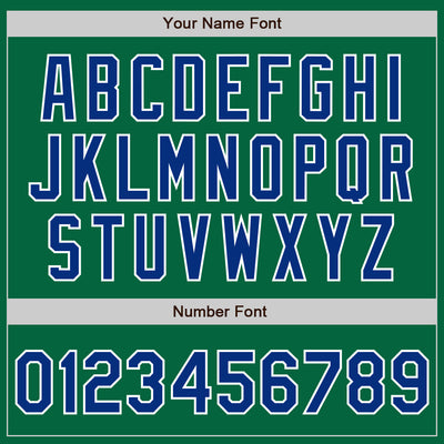 Custom Kelly Green Royal-White Authentic Baseball Jersey