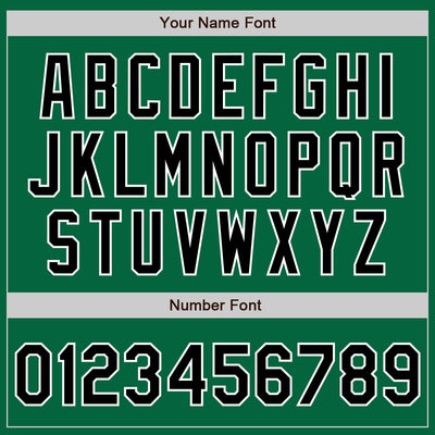 Custom Kelly Green Black-White Authentic Baseball Jersey