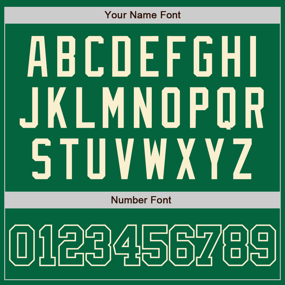 Custom Kelly Green Kelly Green-Cream Authentic Baseball Jersey