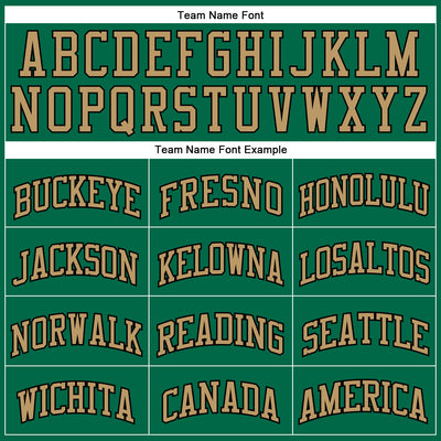 Custom Kelly Green Old Gold-Black Authentic Throwback Basketball Jersey