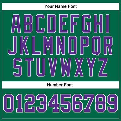 Custom Kelly Green Purple-White Authentic Throwback Basketball Jersey