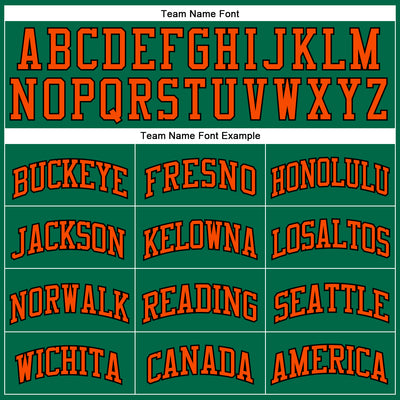 Custom Kelly Green Orange-Black Authentic Throwback Basketball Jersey