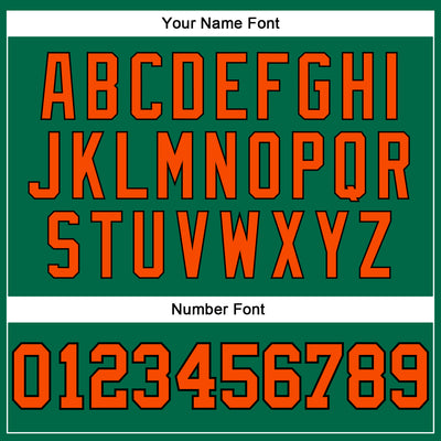 Custom Kelly Green Orange-Black Authentic Throwback Basketball Jersey