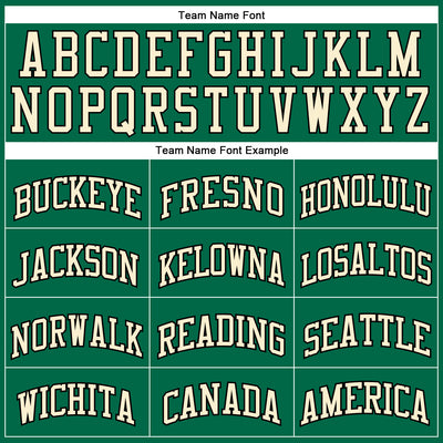 Custom Kelly Green Cream-Black Authentic Throwback Basketball Jersey