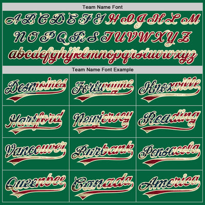 Custom Kelly Green Vintage USA Flag-Cream Authentic Baseball Jersey