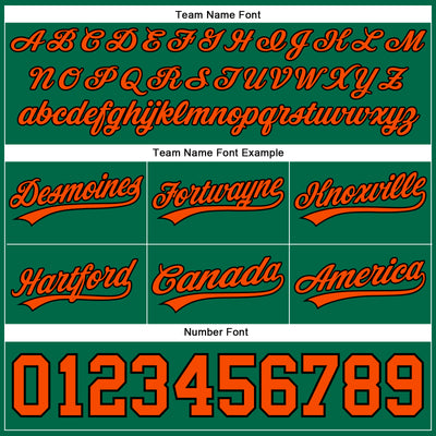 Custom Kelly Green Orange-Black Authentic Throwback Basketball Shorts