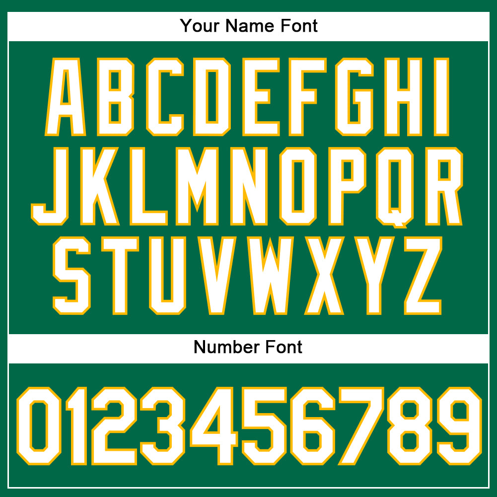 Custom Kelly Green White Pinstripe Gold Authentic Baseball Jersey