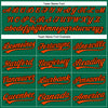 Custom Kelly Green Black Pinstripe Orange Authentic Baseball Jersey