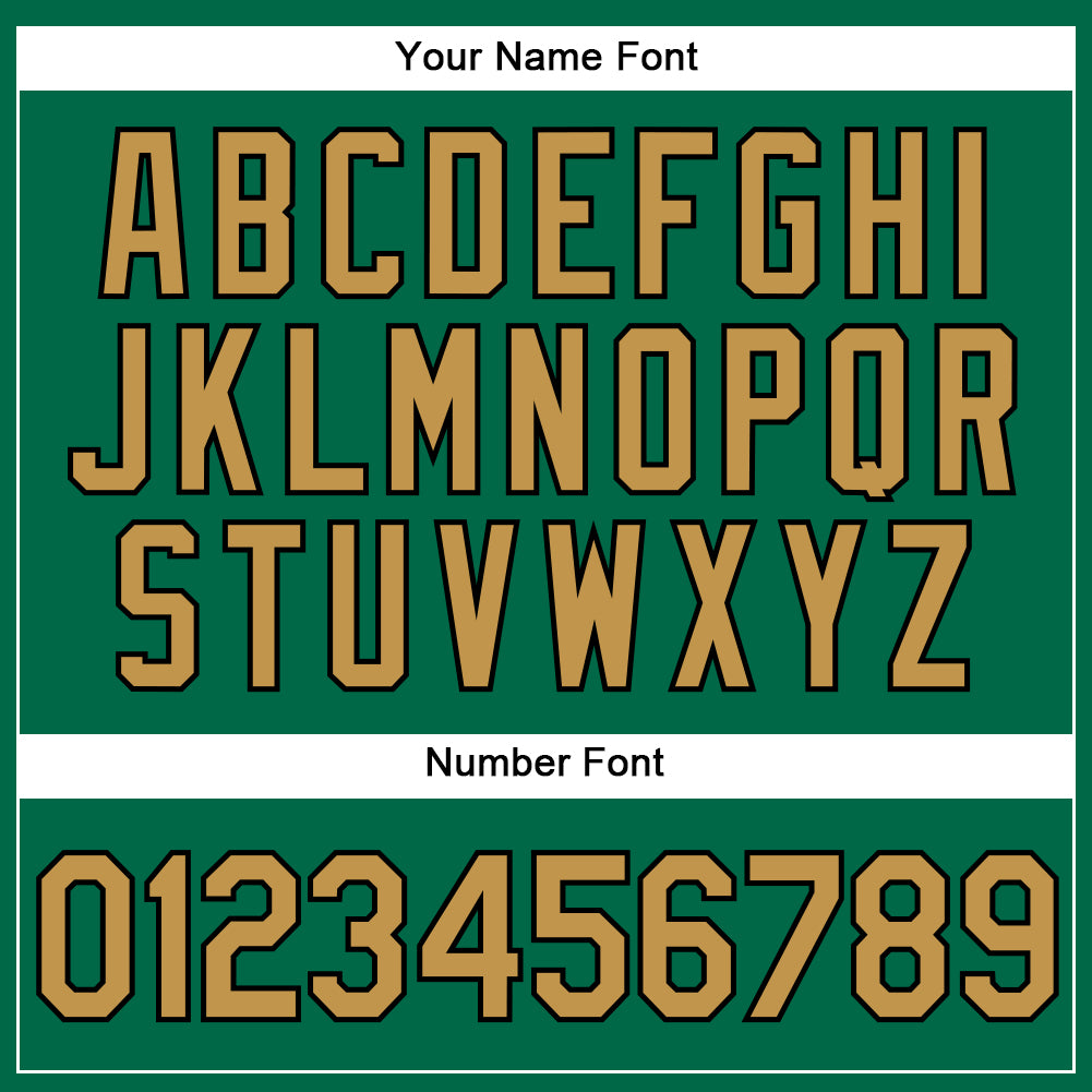 Custom Kelly Green Black Pinstripe Old Gold Authentic Baseball Jersey