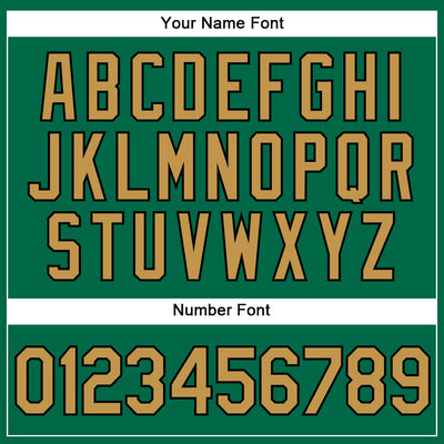 Custom Kelly Green Black Pinstripe Old Gold Authentic Baseball Jersey