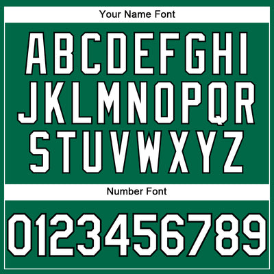 Custom Kelly Green White-Black Performance T-Shirt