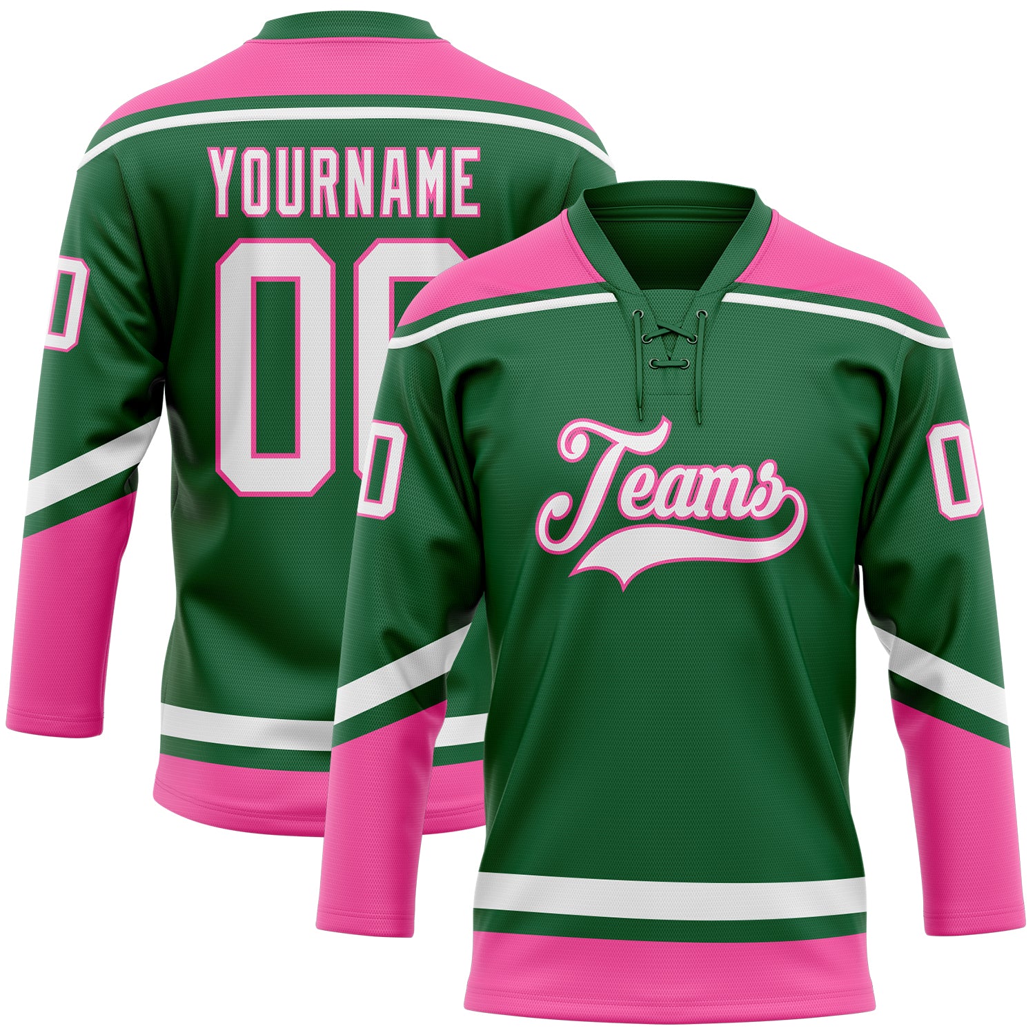 NHL Minnesota Wild Custom Name Number Green Baseball Jersey