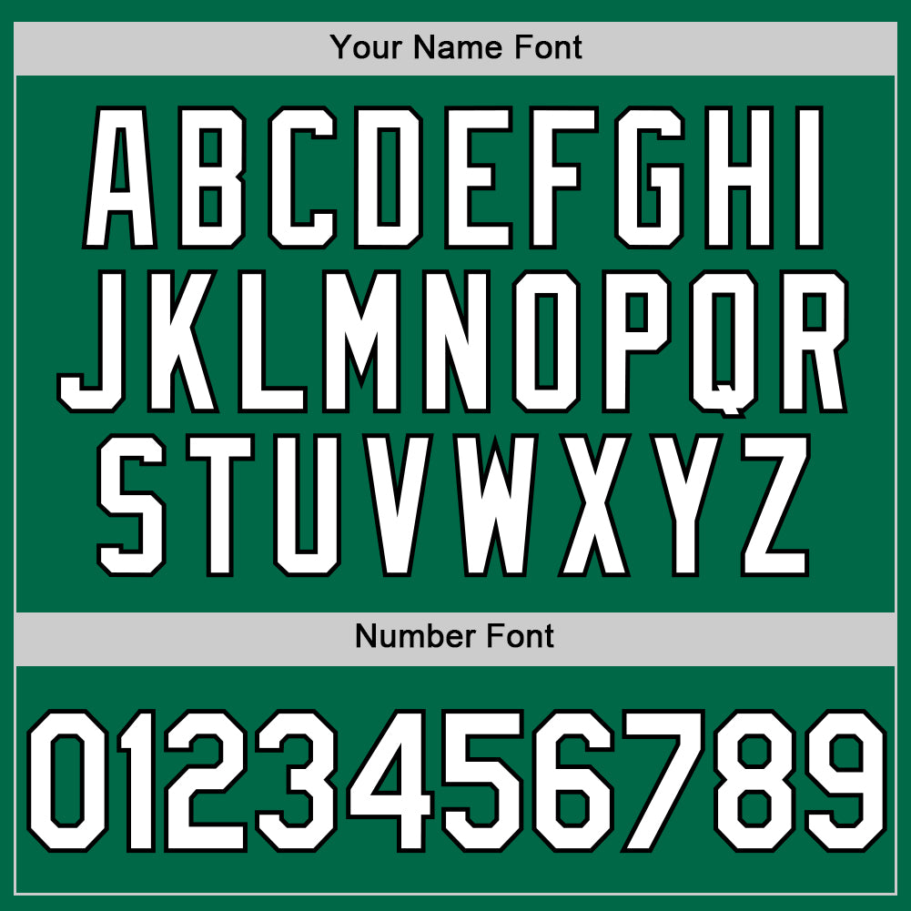 Custom Kelly Green White-Black Authentic Throwback Baseball Jersey