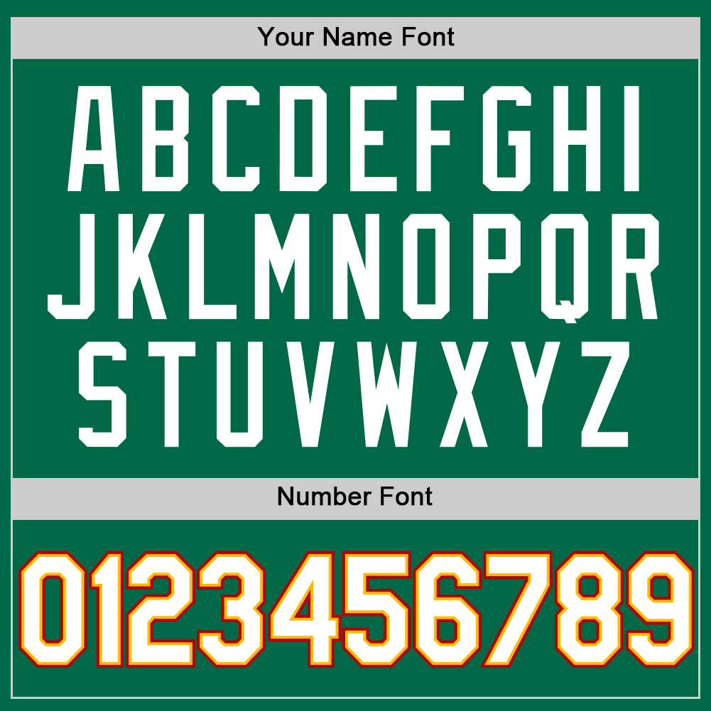 Custom Kelly Green Gold-Red Authentic Throwback Baseball Jersey