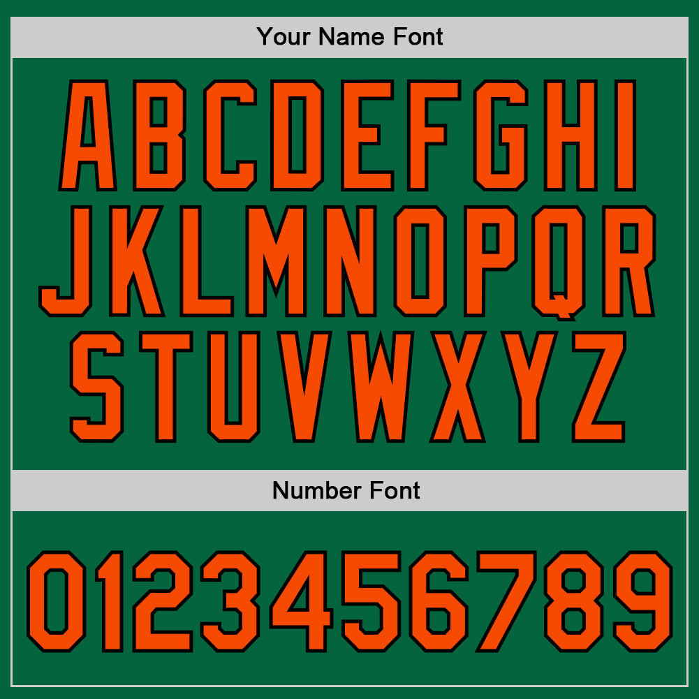 Custom Kelly Green Orange-Black Authentic Throwback Basketball Jersey