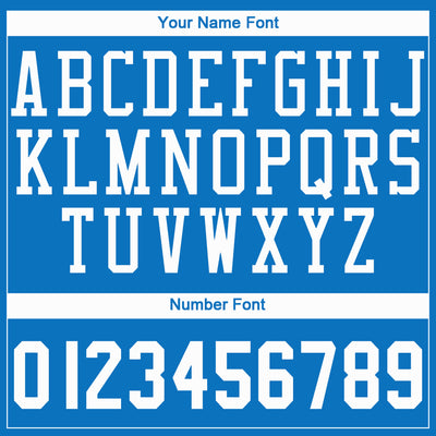 Custom Blue White Round Neck Basketball Jersey