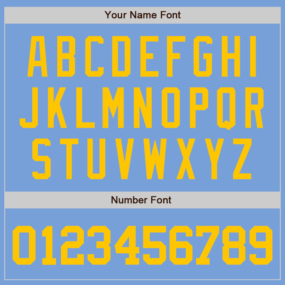 Custom Light Blue Gold Authentic Baseball Jersey