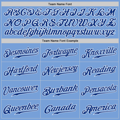 Custom Light Blue Royal-White Authentic Baseball Jersey