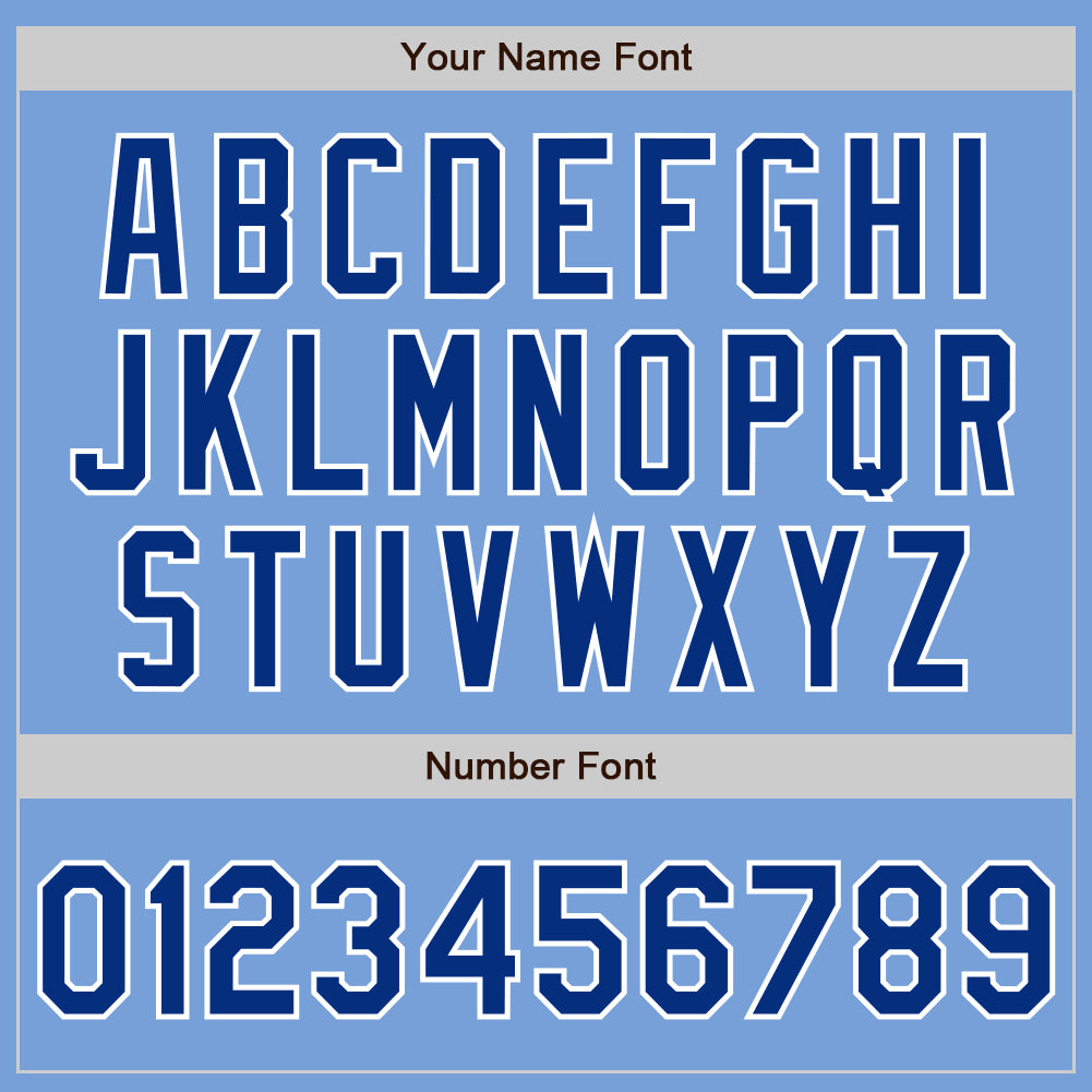 Custom Light Blue Royal-White Authentic Baseball Jersey