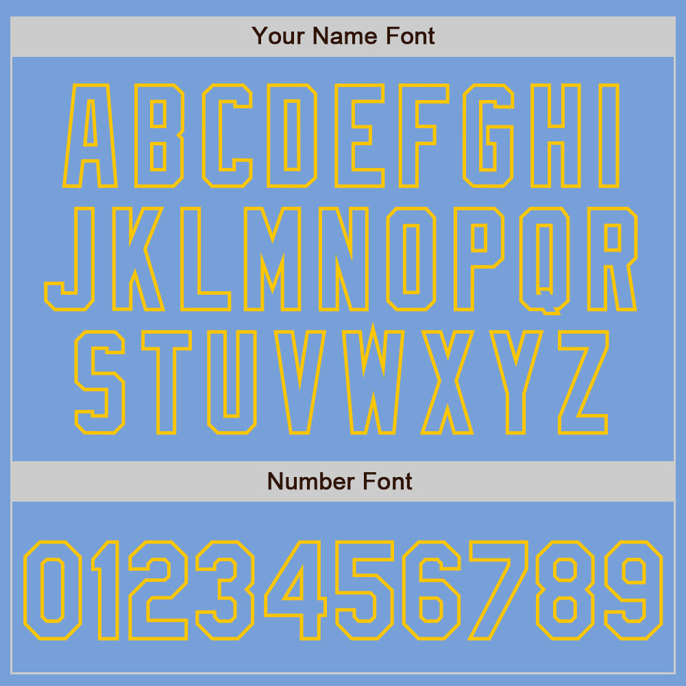 Custom Light Blue Light Blue-Gold Authentic Baseball Jersey