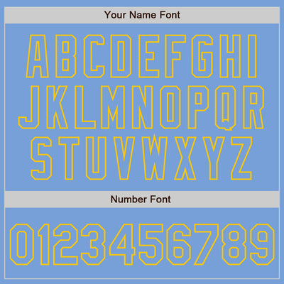 Custom Light Blue Light Blue-Gold Authentic Baseball Jersey