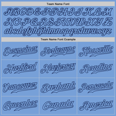 Custom Light Blue Light Blue-Navy Authentic Baseball Jersey
