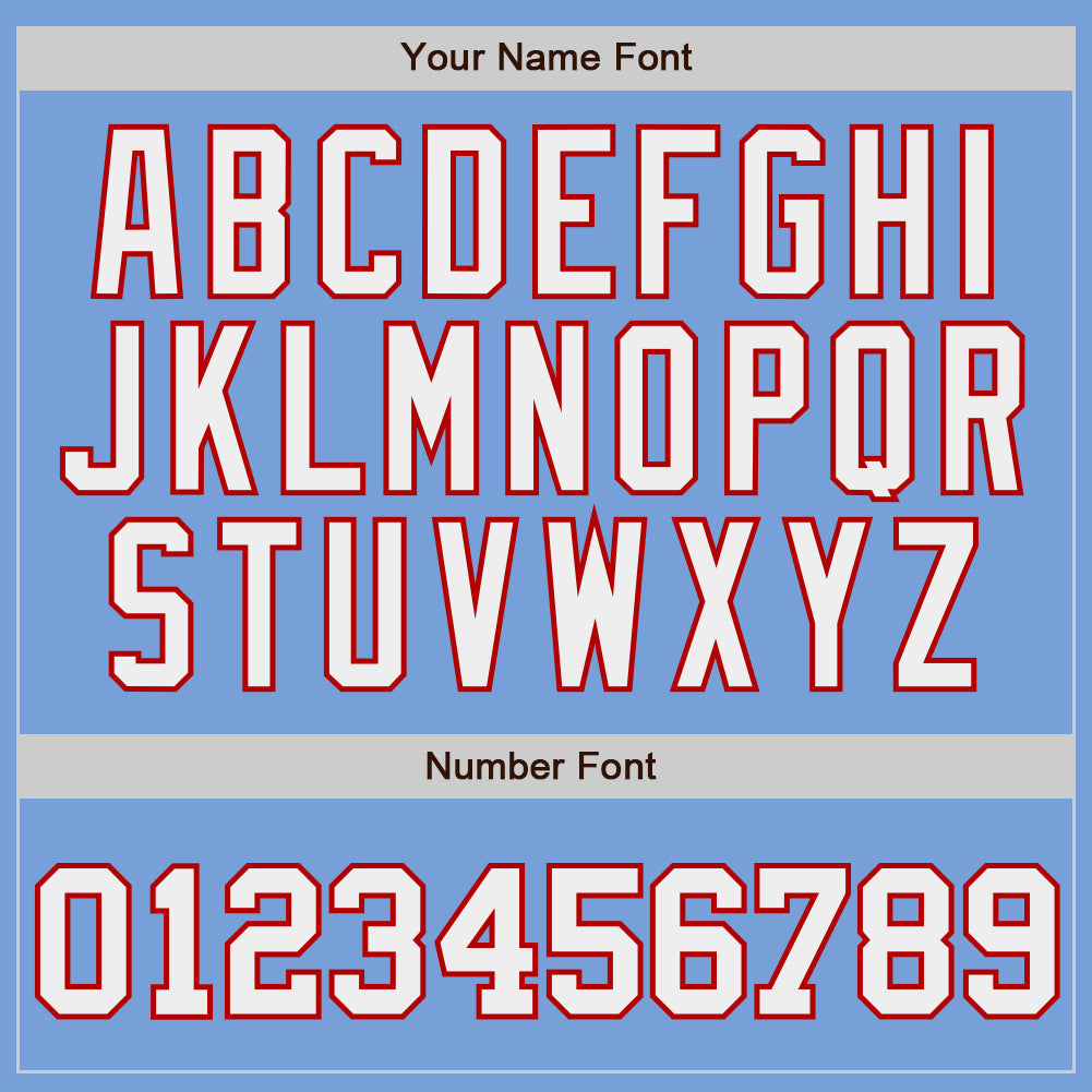 Custom Light Blue White Pinstripe White-Red Authentic Baseball Jersey