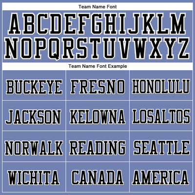 Custom Light Blue Black-White Stitched Cuffed Knit Hat