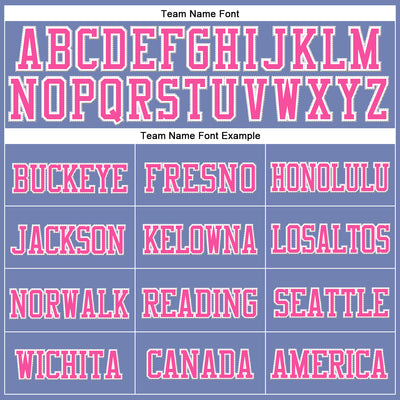 Custom Light Blue Pink-White Stitched Cuffed Knit Hat